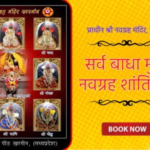 Acharya Lokesh Jagirdar performing Navgrah Shanti Puja at Shree Navgrah Mandir