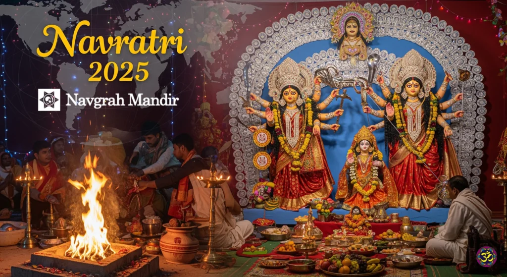 Navratri 2025 online puja at Shree Navgrah Mandir, Baglamukhi & Durga Puja live worldwide