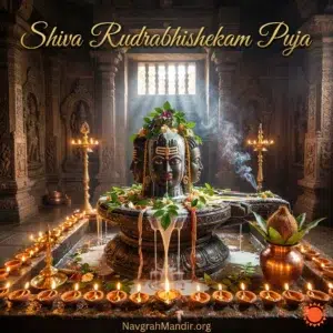 Shiva Rudrabhishekam Puja of Panchmukhi Mahadev at Shri Navgrah Mandir