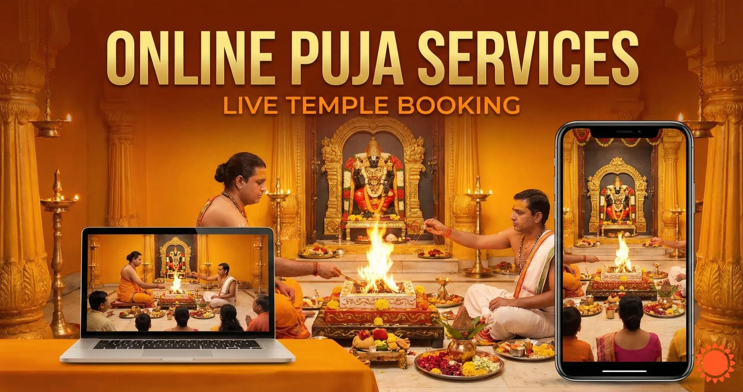 online puja services temple priests performing vedic ritual
