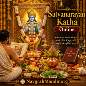 Satyanarayan Katha ritual with Lord Vishnu worship and sacred story recitation by Vedic priests