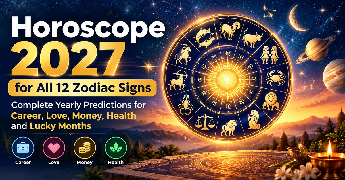 Horoscope 2027 for All 12 Zodiac Signs: Complete Yearly Predictions for Career, Love, Money, Health and Lucky Months