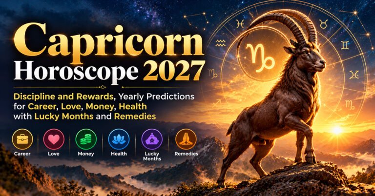 Capricorn Horoscope 2027: Discipline and Rewards, Yearly Predictions for Career, Love, Money, Health with Lucky Months and Remedies